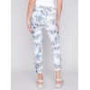 Printed Crinkle Jogger Pants - Summer Leaf Printed Crinkle Jogger Pants - Summer Leaf
