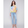 Printed Dolman Sweater - Multicolor Printed Dolman Sweater - Multicolor