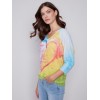 Printed Dolman Sweater - Multicolor Printed Dolman Sweater - Multicolor