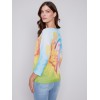 Printed Dolman Sweater - Multicolor Printed Dolman Sweater - Multicolor