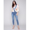Printed Overlap Blouse - Paisley Printed Overlap Blouse - Paisley