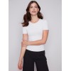 Short-Sleeved Super Stretch Top - Natural Short-Sleeved Super Stretch Top - Natural